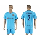 Barcelona #2 Douglas Away Soccer Club Jersey