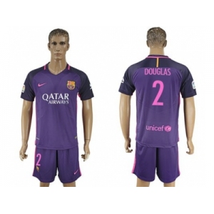 Barcelona #2 Douglas Away Soccer Club Jerseys