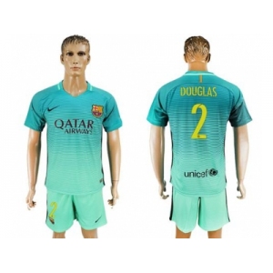 Barcelona #2 Douglas Sec Away Soccer Club Jersey