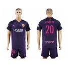 Barcelona #20 Roberto Away Soccer Club Jerse