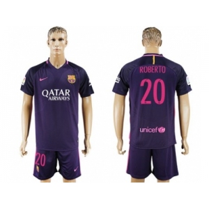 Barcelona #20 Roberto Away Soccer Club Jerse