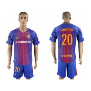 Barcelona #20 Roberto Home Soccer Club Jerse
