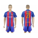 Barcelona #21 Gomes Home Soccer Club Jersey