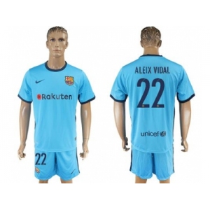 Barcelona #22 Aleix Vidal Away Soccer Club Jersey