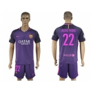 Barcelona #22 Aleix Vidal Away Soccer Club Jerseyss