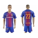 Barcelona #22 Dani Alves Home Soccer Club Jersey