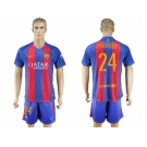 Barcelona #24 Mathieu Home Soccer Club Jerseyss