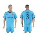 Barcelona #3 Pique Away Soccer Club Jersey