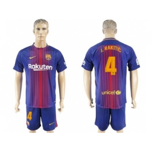 Barcelona #4 I.Rakitic Home Soccer Club Jersey