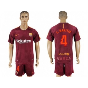 Barcelona #4 I.Rakitic Sec Away Soccer Club Jersey