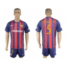 Barcelona #5 Busquets Home Soccer Club Jerseys.