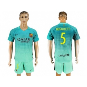 Barcelona #5 Busquets Sec Away Soccer Club Jersey
