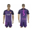 Barcelona #5 Sergio Away Soccer Club Jerseys