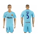 Barcelona #5 Sergio Away Soccer Club