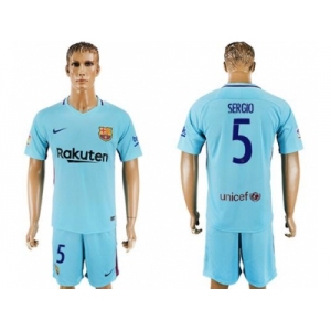 Barcelona #5 Sergio Away Soccer Club