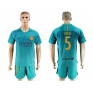 Barcelona #5 Sergio Sec Away Soccer Club Jerseys