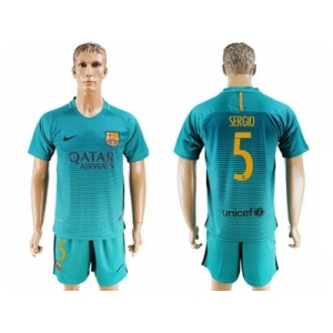 Barcelona #5 Sergio Sec Away Soccer Club Jerseys