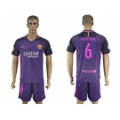 Barcelona #6 Aleix Vidal Away Soccer Club Jerseys