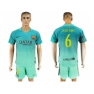 Barcelona #6 Aleix Vidal Sec Away Soccer Club Jersey