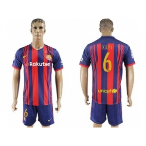 Barcelona #6 Xavi Home Soccer Club Jersey.