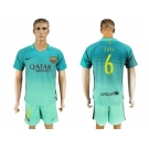 Barcelona #6 Xavi Sec Away Soccer Club Jersey