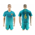 Barcelona #6 Xavi Sec Away Soccer Club Jerseys