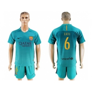 Barcelona #6 Xavi Sec Away Soccer Club Jerseys