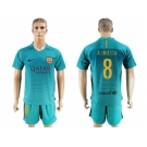 Barcelona #8 A.Iniesta Sec Away Soccer Club Jerseys