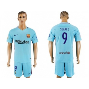 Barcelona #9 Suarez Away Soccer Club Jers