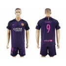 Barcelona #9 Suarez Away Soccer Club Jerseys
