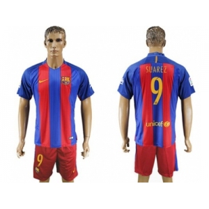 Barcelona #9 Suarez Home Soccer Club Jerseyss
