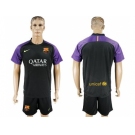 Barcelona Blank Black Goalkeeper Soccer Club Jerseys
