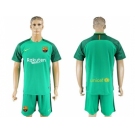 Barcelona Blank Green Goalkeeper Soccer Club Jersey
