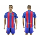 Barcelona Blank Home With Blue Shorts Soccer Club Jerseys