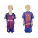Barcelona #11 Neymar Jr Home Kid Soccer Club Jerse