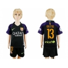 Barcelona #13 Cillesse Black Goalkeeper Kid Soccer Club Jersey