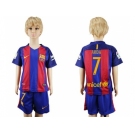 Barcelona #7 Arda Home Kid Soccer Club Jersey