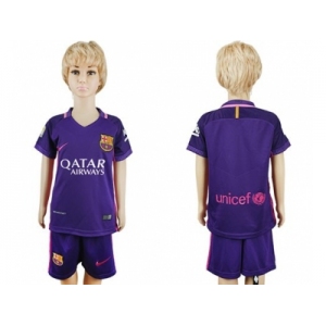 Barcelona Blank Away Kid Soccer Club Jerse.