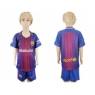Barcelona Blank Home Kid Soccer Club Jerse
