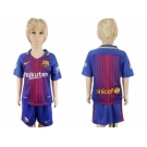 Barcelona Blank Home Kid Soccer Club Jersey.
