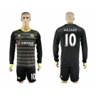 Chelsea #10 Hazard Sec Away Long Sleeves Soccer Club Jersey