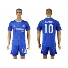 Chelsea #10 Hazard UEFA Champions League Home Soccer Club Jersey