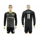 Chelsea #11 Pedro Sec Away Long Sleeves Soccer Club Jersey