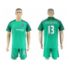 Chelsea #13 Courtois Green Goalkeeper Soccer Club Jersey