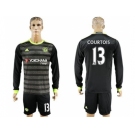 Chelsea #13 Courtois Sec Away Long Sleeves Soccer Club Jersey