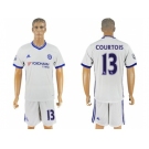 Chelsea #13 Courtois Shiny Green Goalkeeper Soccer Club Jersey