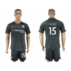 Chelsea #15 Moses Black Soccer Club Jersey