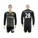 Chelsea #28 Azpilicueta Sec Away Long Sleeves Soccer Club Jersey