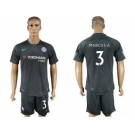 Chelsea #3 Marcos A. Black Soccer Club Jersey