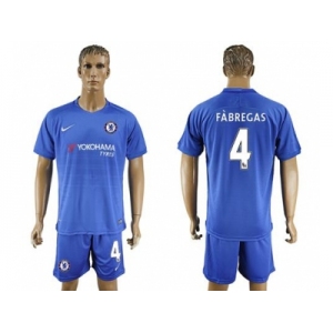 Chelsea #4 Fabregas Home Soccer Club Jerseys